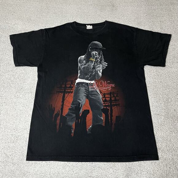 Lil Wayne Shirt Mens Medium Tour Graphic Hip Hop Vintage Y2K 2000s Rap Tee - Picture 1 of 15